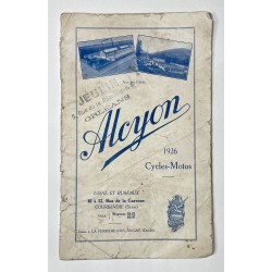 1926 - catalogue Cycles Alcyon à Courbevoie (Seine) - cachet revendeur Jeulin à Orléans (Loiret)